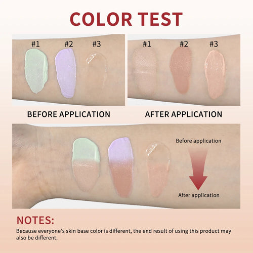 3Colors CC Cream Liquid-Based Full Coverage Cream Waterproof Long-Lasting Correct Redness Foundation erborian Korean Cosmetics