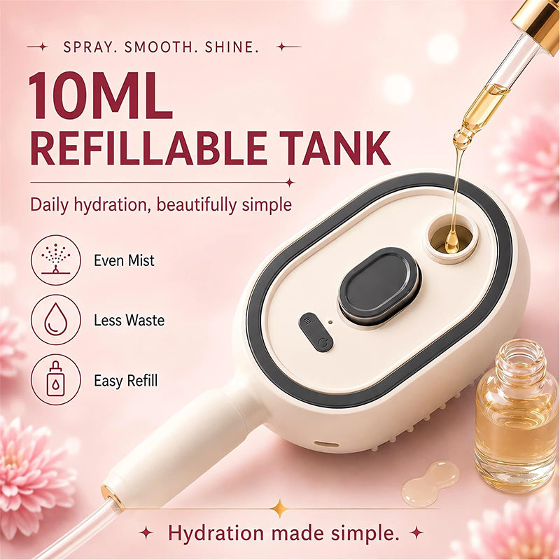 Steamer straightener brush